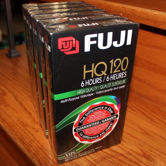 3/$77❤️6 x new Fuji Film Blank VHS 6 Hours Cassette Tape High Quality HQ T-120 - Picture 2 of 6